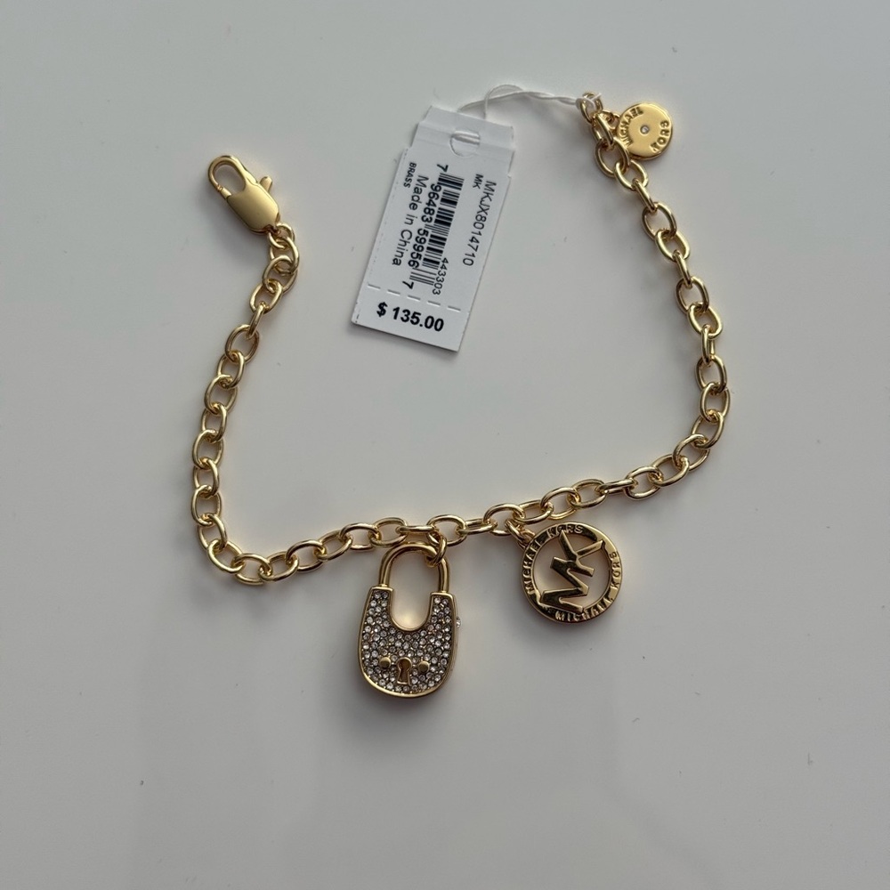 Michael Kors Gold Bracelet with Crystal Accents - Picture 2 of 4